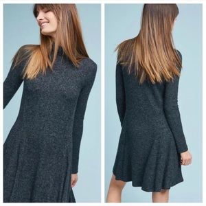 Saturday Sunday Anthropologie Cowl Neck Gray Sweater Dress